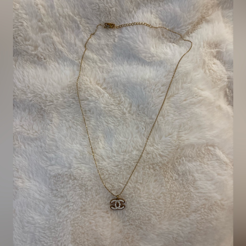 Repurposed designer gold necklace